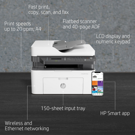 HP 137fnw Laser Printer (4ZB84A#B19) 