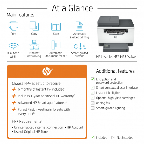 HP LaserJet M234sdwe Printer (6GX01E#B19) 