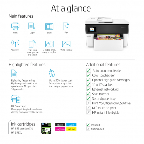 HP OfficeJet Pro 7740 Inkjet Printer (G5J38A) 