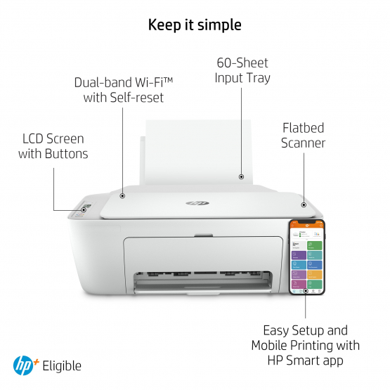 HP DeskJet HP 2710e Inkjet Printer (26K72B#687) 