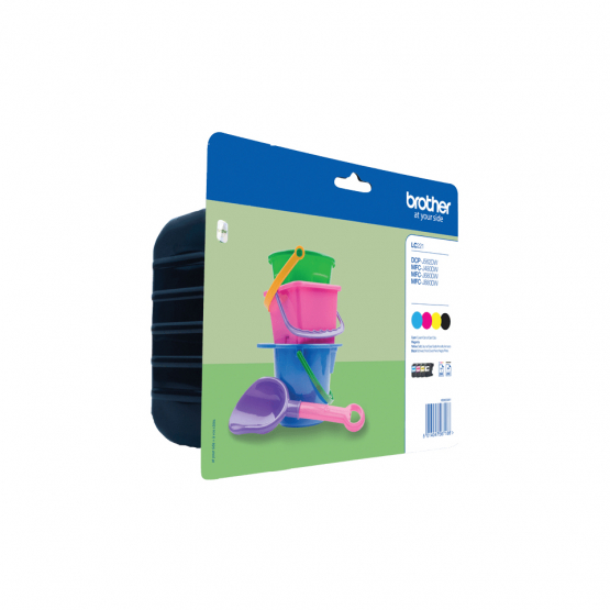 Brother LC-221VALBP Ink Cartridge Multi-Pack - Black, Cyan, Magenta, Yellow (LC221VALBP) 