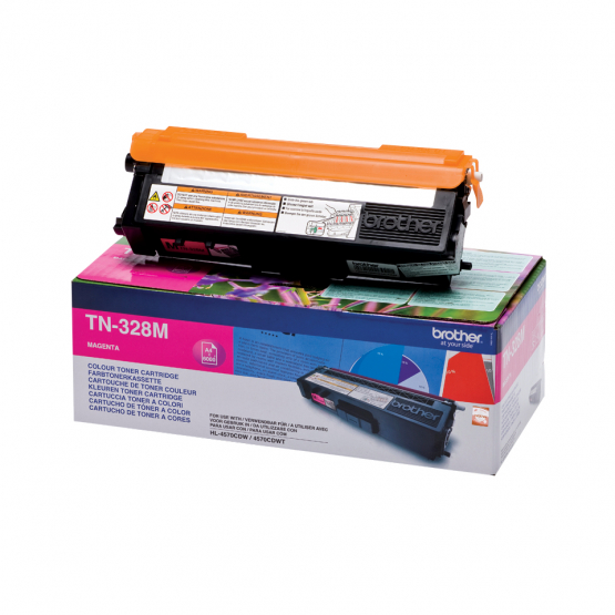 Brother TN-328M Magenta Toner Cartridge (TN328M) 