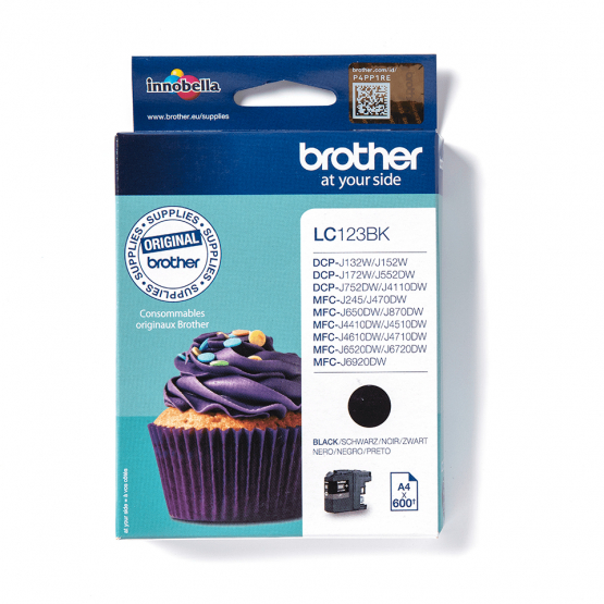 Brother LC-123 Black Ink Cartridge - High Capacity (LC123BK) 