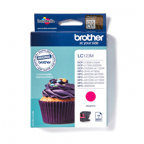 Brother LC-123M Magenta Ink Cartridge - High Capacity (LC123M) 