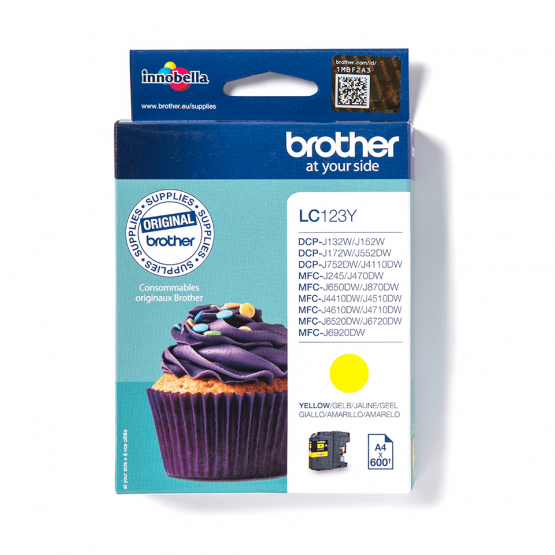 Brother LC-123Y Yellow Ink Cartridge - High Capacity (LC123Y) 