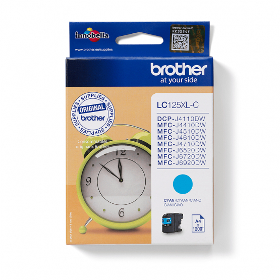 Brother LC-125XLC Cyan Ink Cartridge - High Capacity (LC125XLC) 
