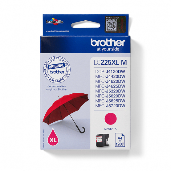 Brother LC-225XLM Magenta Ink Cartridge - High Capacity (LC225XLM) 