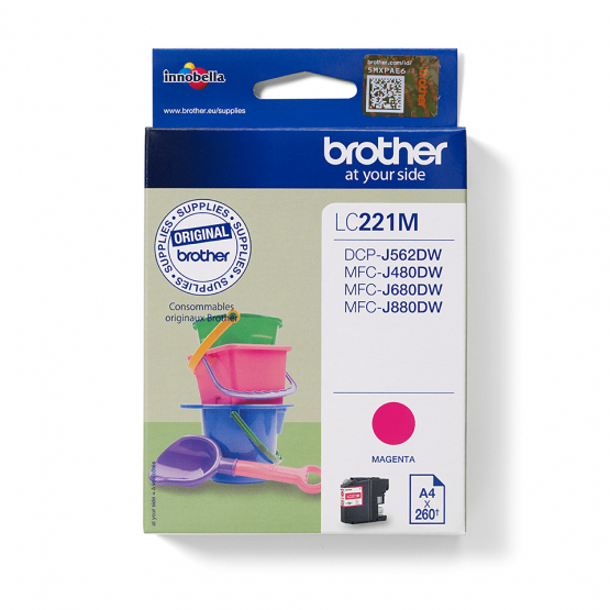 Brother LC-221M Magenta Ink Cartridge (LC221M) 