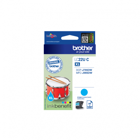 Brother LC-22UC Cyan Ink Cartridge - High Capacity (LC22UC) 