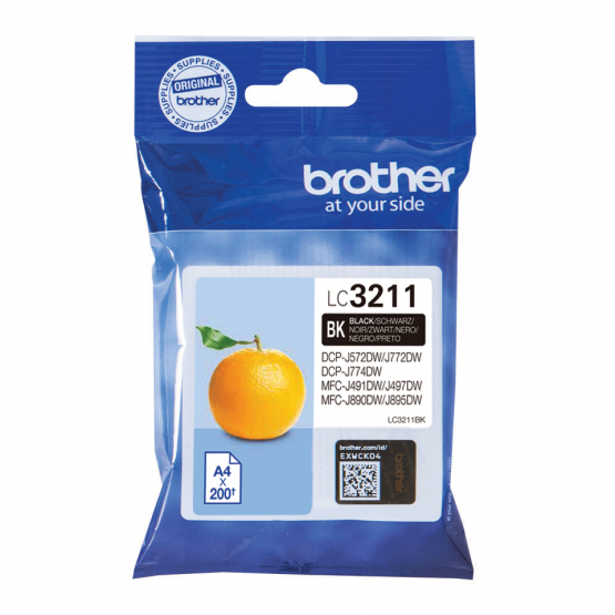 Brother LC-3211BK Black Ink Cartridge - High Capacity (LC3211BK) 