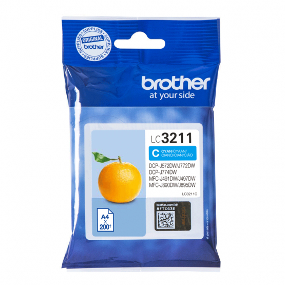 Brother LC-3211C Cyan Ink Cartridge (LC3211C) 