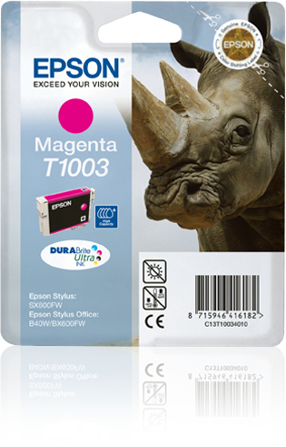 Epson T1003 (Rhino) Magenta Ink Cartridge - DURABrite Ultra Ink (C13T10034010) 