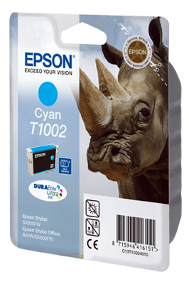 Epson T1002 (Rhino) Cyan Ink Cartridge - DURABrite Ultra Ink (C13T10024010) 