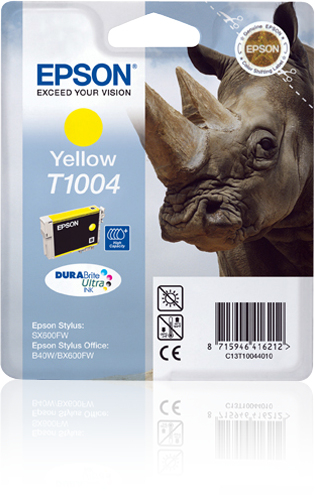 Epson T1004 (Rhino) Yellow Ink Cartridge - DURABrite Ultra Ink (C13T10044010) 