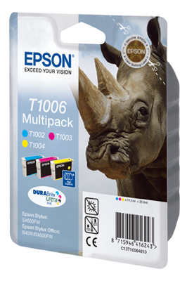 Epson T1006 (Rhino) Ink Cartridge Multi-Pack 3-colours - DURABrite Ultra Ink (C13T10064010) 