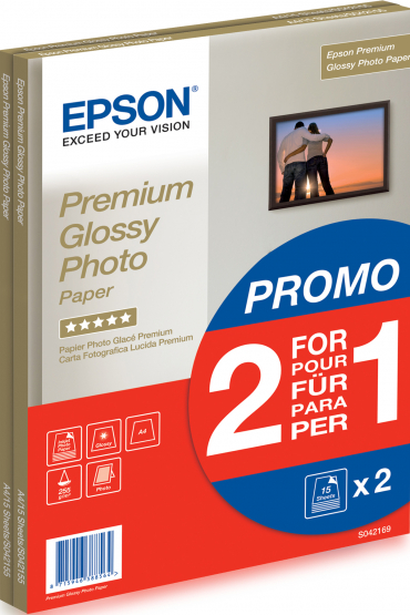 Epson Premium Glossy A4 Paper (Pack of 15) (C13S042169) 