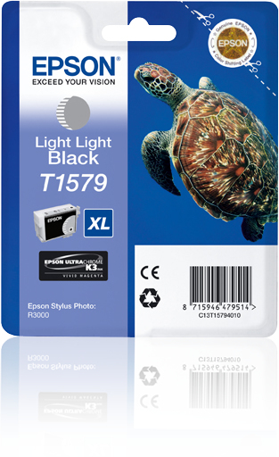 Epson T157 (Turtle) Light Light Black Ink Cartridge (C13T15794010) 