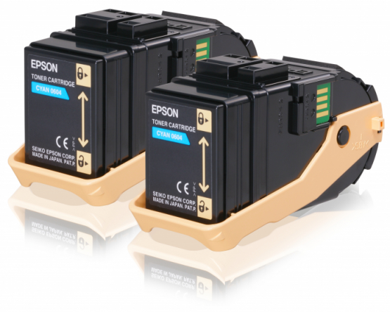 Epson S050608 Cyan Toner Cartridge Twin Pack (C13S050608) 
