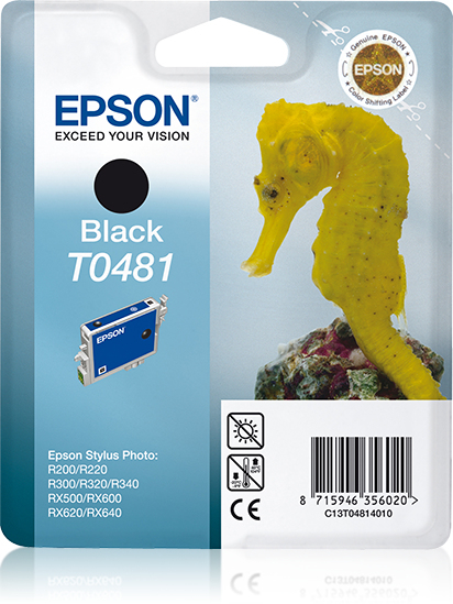 Epson T0481 (Seahorse) Black Ink Cartridge (C13T04814010) 