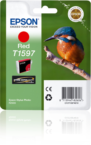 Epson T1597 (Hummingbird) Red Ink Cartridge (C13T15974010) 