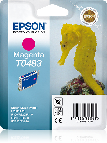 Epson T0483 (Seahorse) Magenta Ink Cartridge (C13T04834010) 