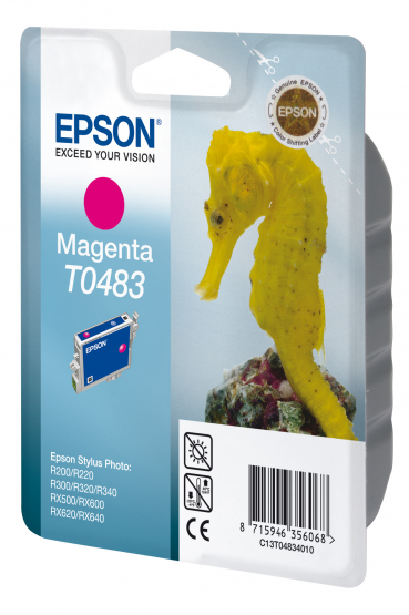 Epson T0483 (Seahorse) Magenta Ink Cartridge (C13T04834010) 