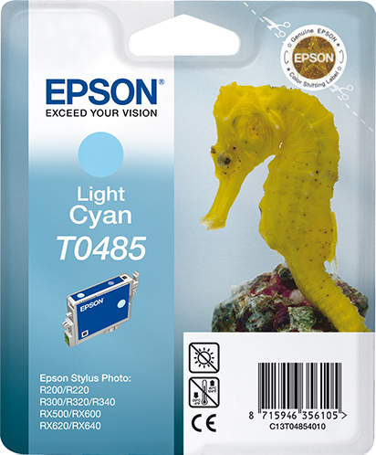 Epson T0485 (Seahorse) Light Cyan Ink Cartridge (C13T04854010) 