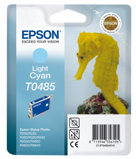 Epson T0485 (Seahorse) Light Cyan Ink Cartridge (C13T04854010) 