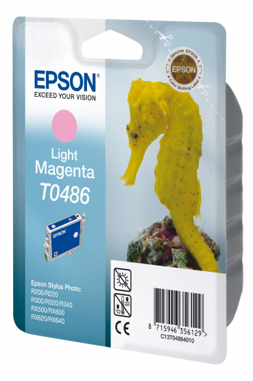 Epson T0486 (Seahorse) Light Magenta Ink Cartridge (C13T04864010) 