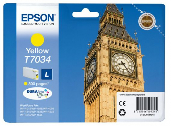 Epson T7034 (Big Ben) Yellow Ink Cartridge (C13T70344010) 