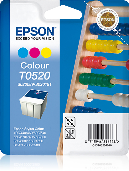 Epson T0520 Abacus Tri-Colour Ink Cartridge - Cyan, Magenta, Yellow (C13T05204010) 
