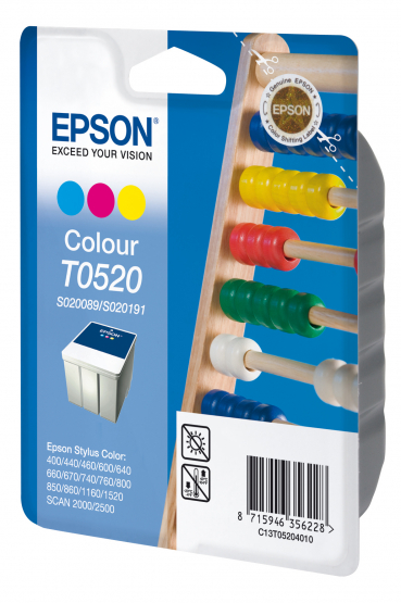 Epson T0520 Abacus Tri-Colour Ink Cartridge - Cyan, Magenta, Yellow (C13T05204010) 