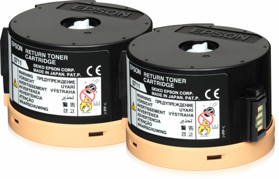 Epson S050711 Black Toner Cartridge Return Twin Pack (C13S050711) 