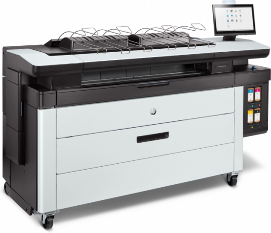 HP PageWide XL 4200 40-in Multifunction Printer with Top Stacker large format printer