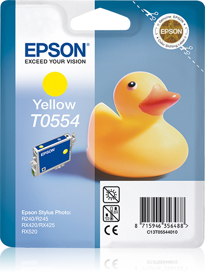Epson T0554 (Duck) Yellow Ink Cartridge (C13T05544010) 