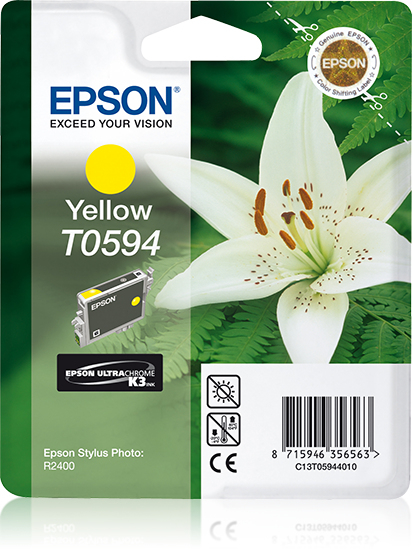 Epson T0594 (Lily) Yellow Ink Cartridge - Ultra Chrome K3 (C13T05944010) 