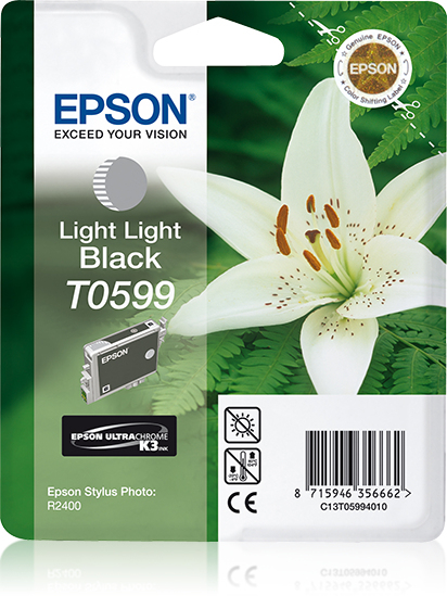 Epson T0599 (Lily) Light Black Ink Cartridge - Ultra Chrome K3 (C13T05994010) 