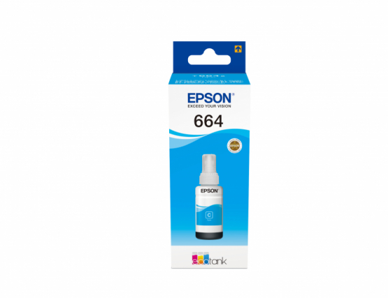 Epson 664 Ecotank Cyan Ink Bottle (70ml) (C13T664240) 