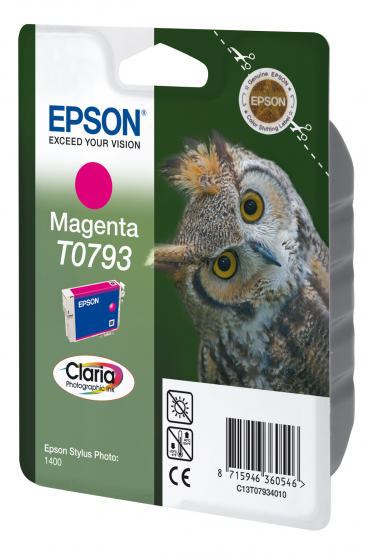 Epson T0793 (Owl) Magenta Ink Cartridge - Claria Photographic Ink (C13T07934010) 