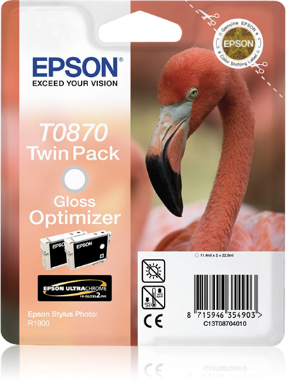 Epson T0870 (Flamingo) Gloss Optimizer Twin Pack (C13T08704010) 