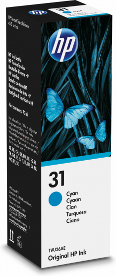 HP 31 70-ml Cyan Ink Bottle (1VU26AE) 