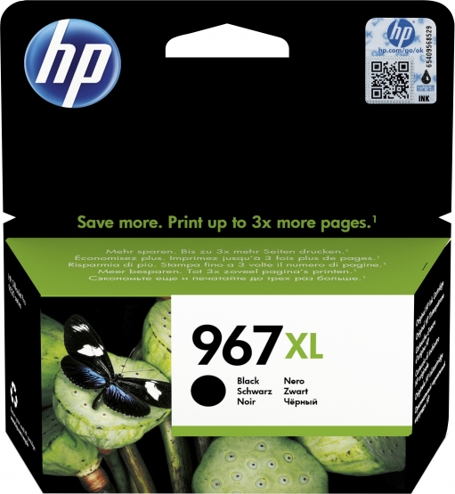HP 967XL Black Ink Cartridge - High Capacity (3JA31AE) 