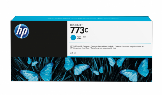 HP 773C Cyan Original DesignJet Ink Cartridge (C1Q42A) 