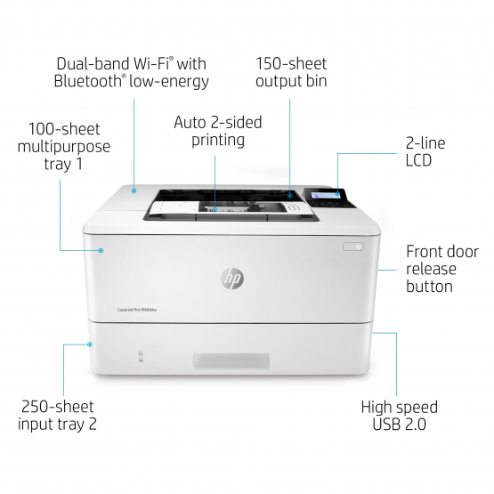 HP LaserJet Pro M404n Printer (W1A52A#B19) 