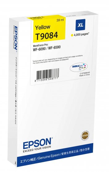 Epson T9084 XL Yellow Ink Cartridge - High Capacity (C13T908440) 