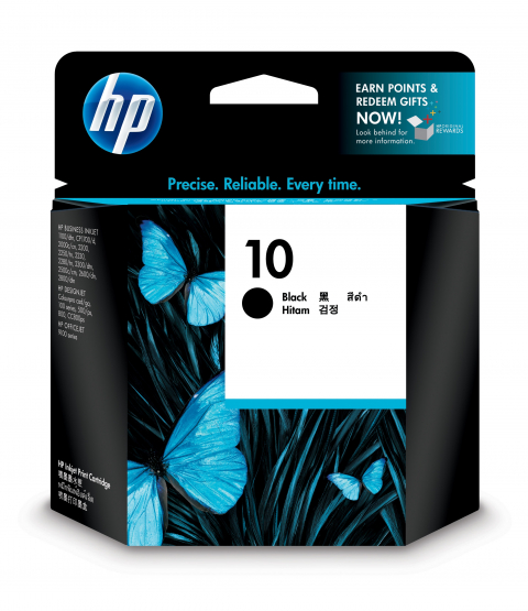 HP 10 Black Original Ink Cartridge(C4844A) 