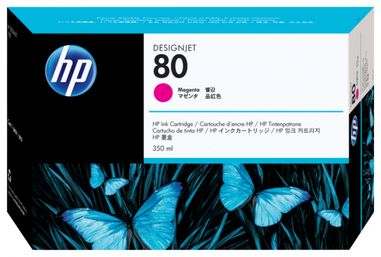HP 80 Magenta DesignJet Original Ink Cartridge (C4847A) 