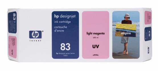 HP 83 Light Magenta Original DesignJet UV Ink Cartridge (C4945A) 
