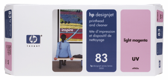 HP 83 Light Magenta Original DesignJet UV Printhead and Printhead Cleaner(C4965A) 