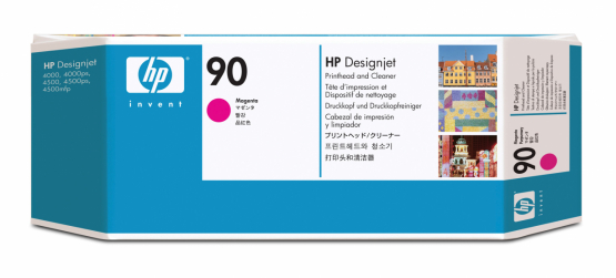 HP 90 Magenta Original DesignJet Printhead and Printhead Cleaner (C5056A) 
